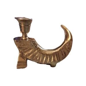 Abstract Silver Metal Candlestick Holder Brutalist 10"x 5"